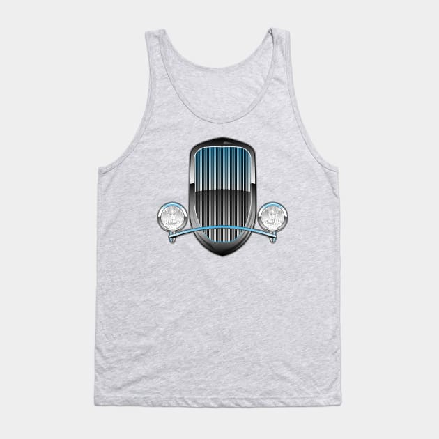 1930s Style Hot Rod Car Grill Tank Top by hobrath